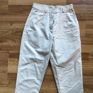 Light Khaki/White Trouser, High Waisted
